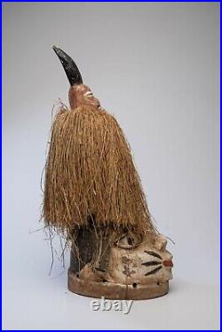 B011 Masque Gelede Yorouba, Gelede Yoruba Mask, Art Tribal Premier Africain