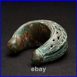 B047 Bracelet Bronze Royaume De Benin, Art Tribal Premier Africain