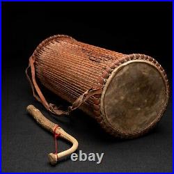 B105 Tambour Parlant Yoruba Benin, Talking Drum, Art Tribal Premier Africain