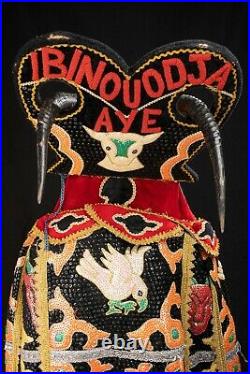 B197-egungun Yoruba Costume Traditionnel, Art Tribal Premier Africain-nigeria