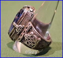 Bague Persanne Saphir Et Argent