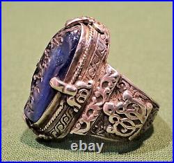 Bague Persanne Saphir Et Argent