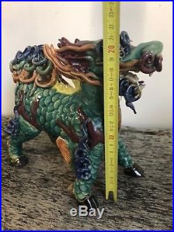 Biên Hoà Vietnam Indochine Chien de Fô Dragon Lion Céramique Terre Cuite Asie 1