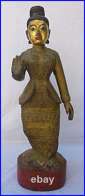 Birmanie statue d'un Nat birman H. 58 Myanmar Asie Burmese Nat Burma