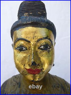 Birmanie statue d'un Nat birman H. 58 Myanmar Asie Burmese Nat Burma