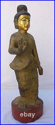 Birmanie statue d'un Nat birman H. 58 Myanmar Asie Burmese Nat Burma