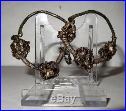 Boucle Oreilles Argent Epoque Byzantine 400/600 Ad Byzantine Silver Earrings