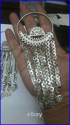 Boucles d'oreilles berbère kabyle chaoui bijou argent silver berber earnings jew