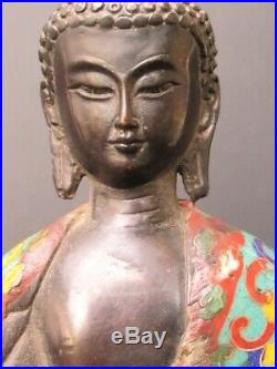 Bouddha Méditation en bronze cloisonné, Chine