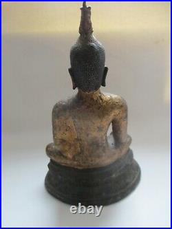 Bouddha ancien Asie bronze doré 18éme