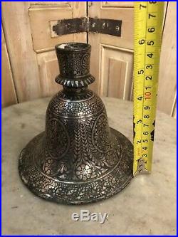 Bougeoir Indes Ancien Arabe Moghol Art Islamique Indian Islam Argent