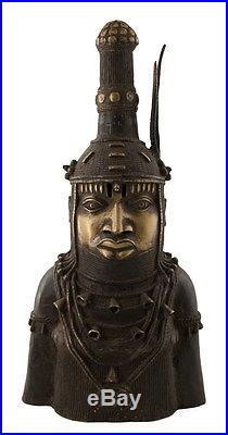 Bronze benin couple royal- Bini Edo-oba-nigeria -art africain -1220