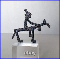 Bronze figure equestre DJENNE Mali art tribal Afrique