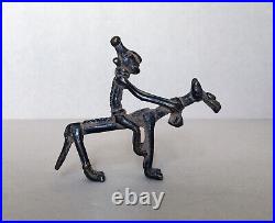 Bronze figure equestre DJENNE Mali art tribal Afrique