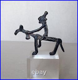 Bronze figure equestre DJENNE Mali art tribal Afrique