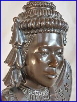 Buste Bronze danseuse cambodgienne 1940 Cambodge Vietnam Indochine Apsara Angkor