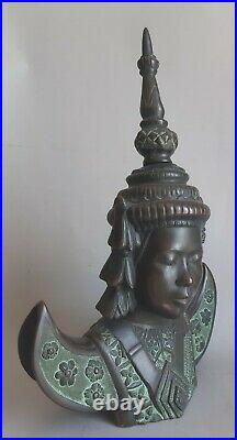 Buste Bronze danseuse cambodgienne 1940 Cambodge Vietnam Indochine Asiatique