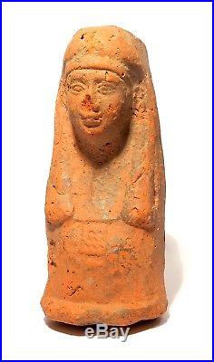Buste Egyptien En Terre Cuite- 1550/1292 Bc Ancient Egyptian Terracotta Bust