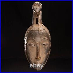 C056- Masque Baoulé Ancien, Cote D'ivoire, Art Tribal Premier Africain