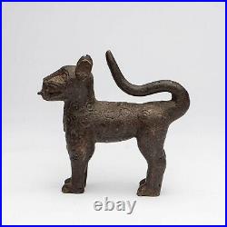 C148 Bronze Leopard Benin, Edo Benin, Art Tribal Premier Africain
