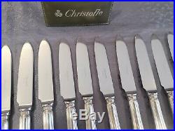 CHRISTOFLE SPATOURS 12 COUTEAUX DESSERT FROMAGE LAME INOX 18.2cm