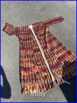 Chapan Silk Caftan Soie Vêtement Ancien Art Islamique Syrie Perse Arabe XIXeme