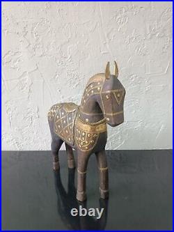 Cheval En Bois Et En Laiton