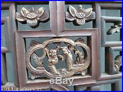 Chine Ancienne XIXème siècle Panneau Chinois Sculpté élément architecture