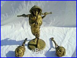 Cochinchine Indochine statuette ancienne en Bronze hauteur 19 cm