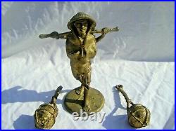 Cochinchine Indochine statuette ancienne en Bronze hauteur 19 cm