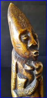 Collection Afrique Ancienne Statuette Cérémonielle IGINGA en os d'Elephant