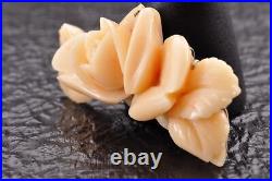 Corail antique du Japon (1,6 pouces, 90 carats) Certificat OBIDOME Rose