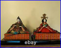 Couple de personnages poupées japon 1950-60 Hina Matsuri
