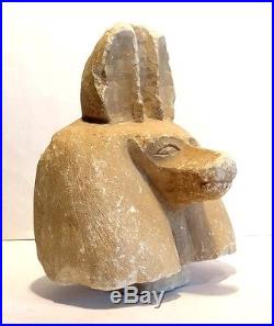 Couvercle De Vase Canope New Kingdom 1550/1070 Bc Ancient Canopic Jar LID