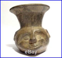 Culture Chimu Vase Portrait Precolombien Peru 1100 Ad Pre Columbian Vessel