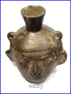 Culture Chimu Vase Portrait Precolombien Peru 1100 Ad Pre Columbian Vessel
