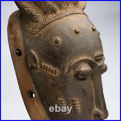 D008 Masque Baoulé Ancien, Cote D'ivoire, Art Tribal Premier Africain