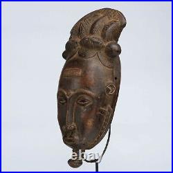 D133 Masque Africain, Art Tribal Ethnique Africain, Masque Baoule Rci