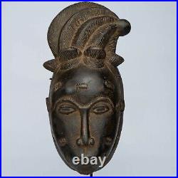 D141 Masque Africain, Art Tribal Ancien Africain, Masque Baoule, Rci