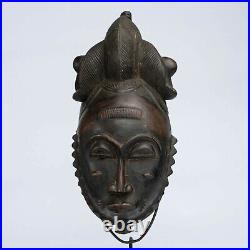 D146 Masque Africain, Art Tribal Ancien Africain, Masque Baoule, Rci