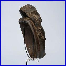 D164 Masque Africain, Art Tribal Ancien Africain, Masque Baoule, Rci