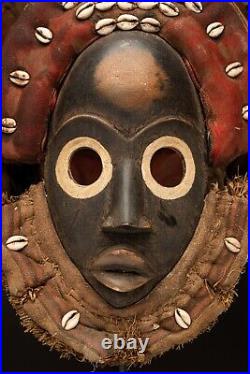 D313 Masque Dan / Yacouba, Art Tribal Premier Ancien Africain, Rci