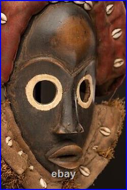 D318 Masque Dan / Yacouba, Art Tribal Premier Ancien Africain, Rci