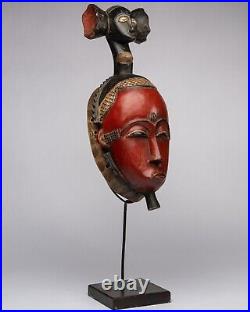 D375- Masque Baoule/yaouré, Art Tribal Premier Ancien Africain, Rci