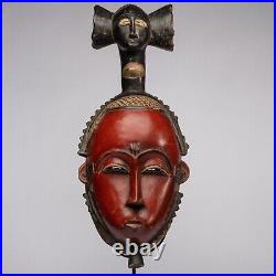 D375- Masque Baoule/yaouré, Art Tribal Premier Ancien Africain, Rci