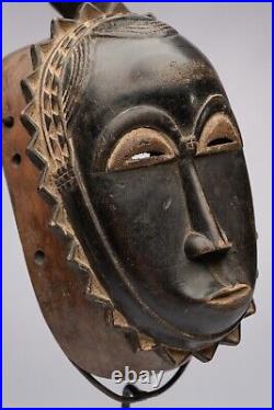 D474- Masque Baoulé/yaouré, Art Tribal Premier Ancien Africain, Rci