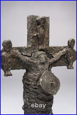 D513 Crucifix Vodou, Fon, Art Tribal, Art Premier, Art Africain, Bénin