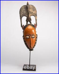 D704 Masque Baoule/yaouré, Art Tribal Premier Ancien Africain, Rci