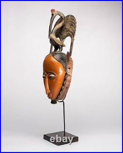 D704 Masque Baoule/yaouré, Art Tribal Premier Ancien Africain, Rci