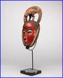 D714- Masque Baoule/yaouré, Art Tribal Premier Ancien Africain, Rci